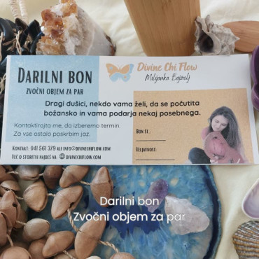 Darilni bon za zvočni objem za par