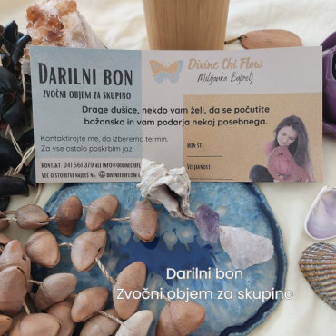 Darilni bon za zvočni objem za skupino